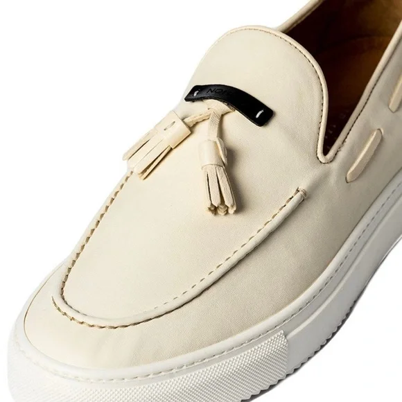NOHOW SLIP-ON LEATHER SHOES IN CREAM (LOAFERS) US SIZE 9 NOHOW SLIP-ON LEATHER SHOES IN CREAM (LOAFERS) US SIZE 9 main image 2